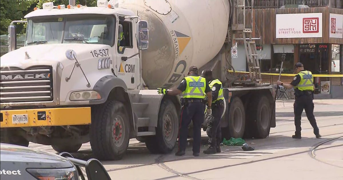 39-year-old woman dead after being struck by concrete truck in Toronto – CP24
