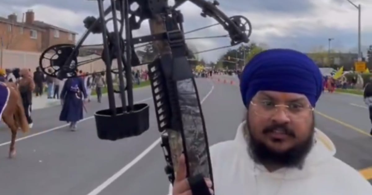 Police say no investigation into crossbow-carrying man at Sikh parade
