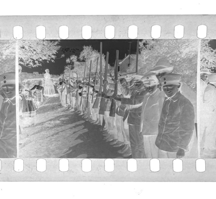 Negative of parade taken in 1925 by Henri Dumur (Pic: Courtesy Scully & Osterman)