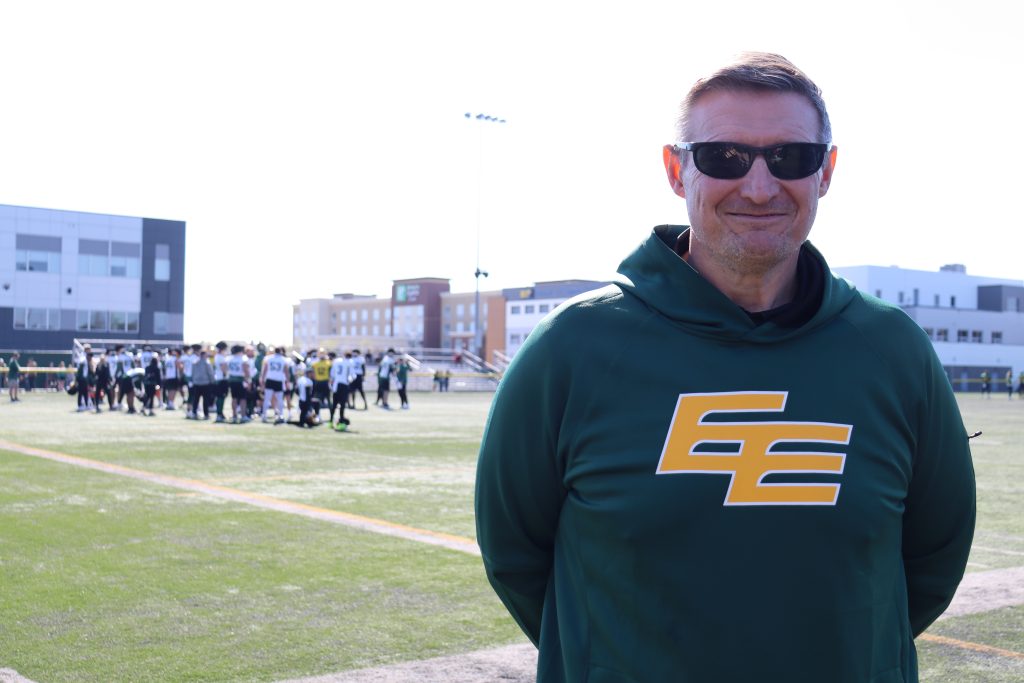 Chris Morris, President and CEO of the Edmonton Elks at Fan Day in Furh Sports Park in Spruce Grove