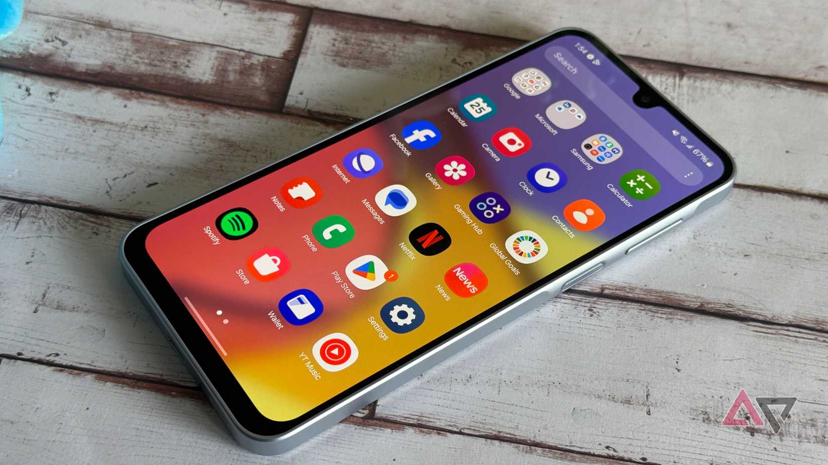 Samsung Galaxy A16 showing apps