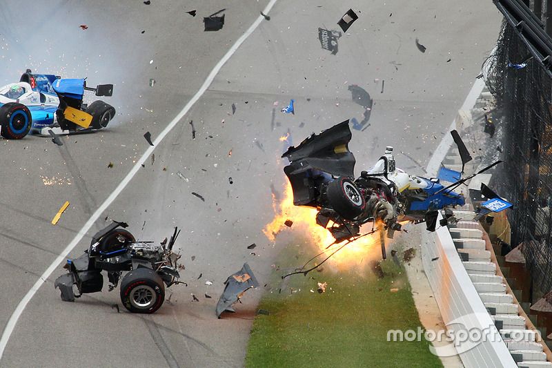 Dixon, still a one-time winner, was leading the race in 2017 when he suffered this shocking crash 
