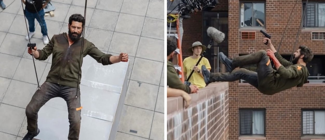 An actor performs stunts in Punisher. 