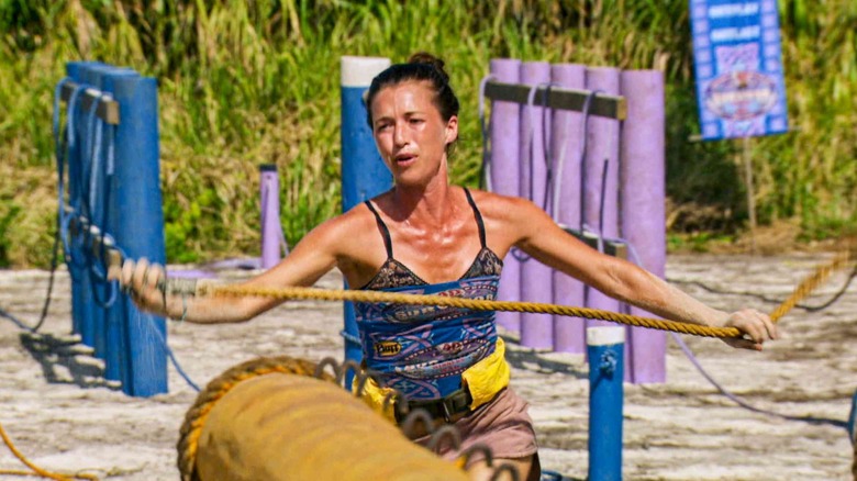 Parvati playing in an immunity challenge in Survivor 40