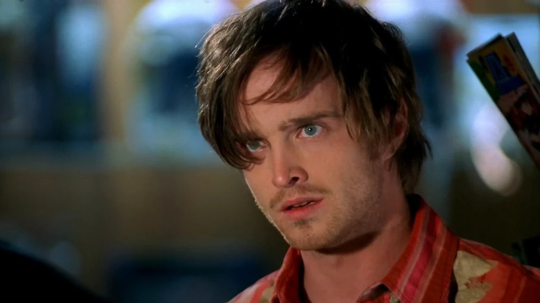 Aaron Paul as Stew Ellis looks concerned in Bones