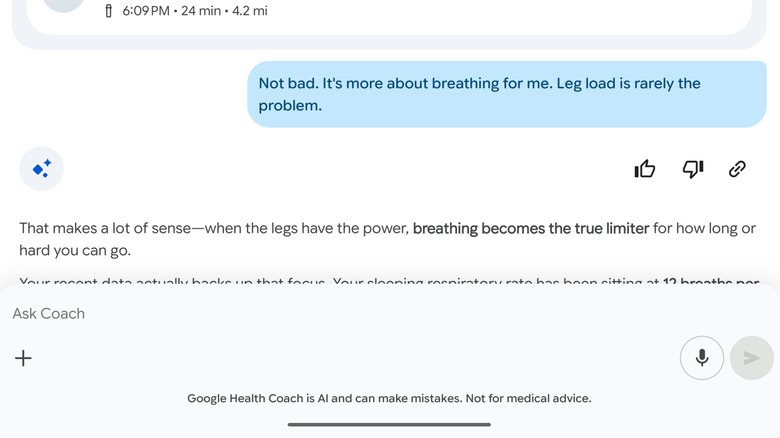 Screenshot of Google Health