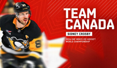 Sidney Crosby to Represent Team Canada at the 2026 IIHF World Championship