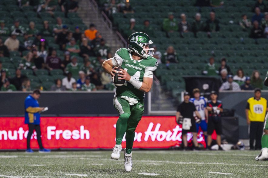 Saskatchewan Roughriders quarterback Jack Coan.