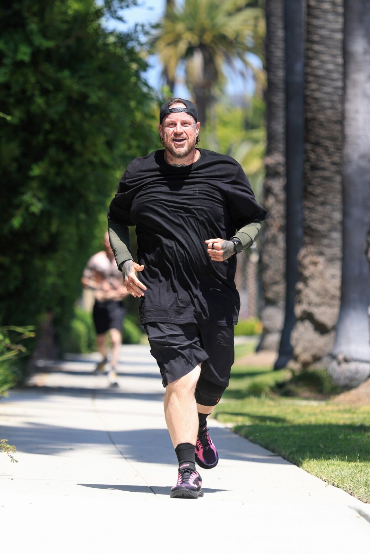 Jelly Roll jogging in Los Angeles