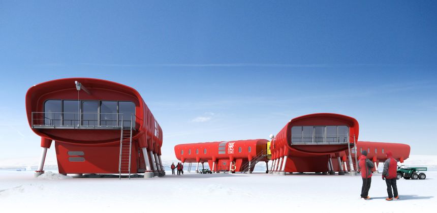 The Juan Carlos 1 Spanish Antarctic Base comprises a 24-person habitat module, a science module and a series of support modules for services and storage.