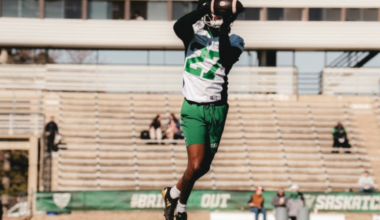 NFL veteran JuJu Hughes 'picks' up CFL game rapidly at Roughriders rookie camp
