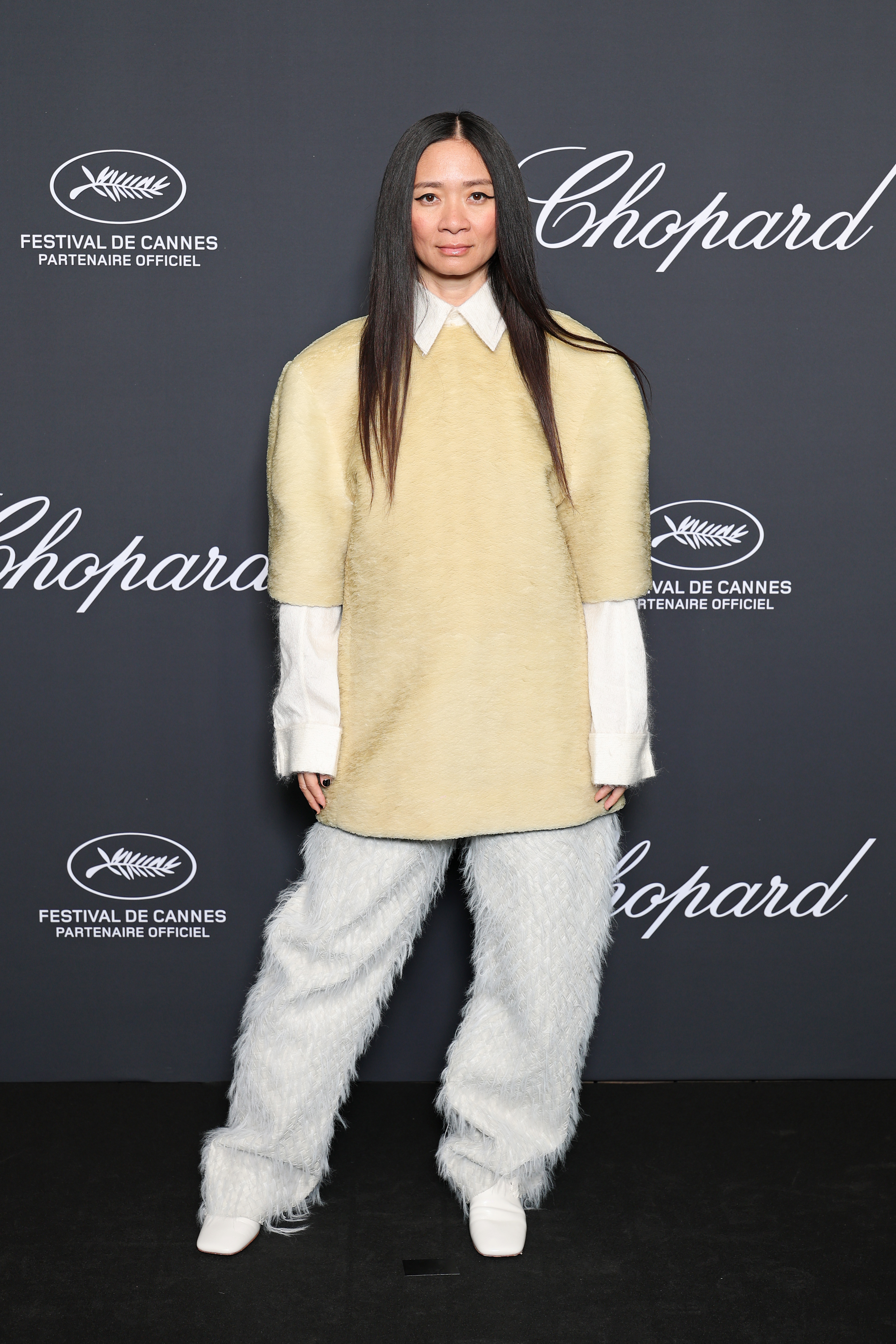 Chloé Zhao wearing Bottega Veneta