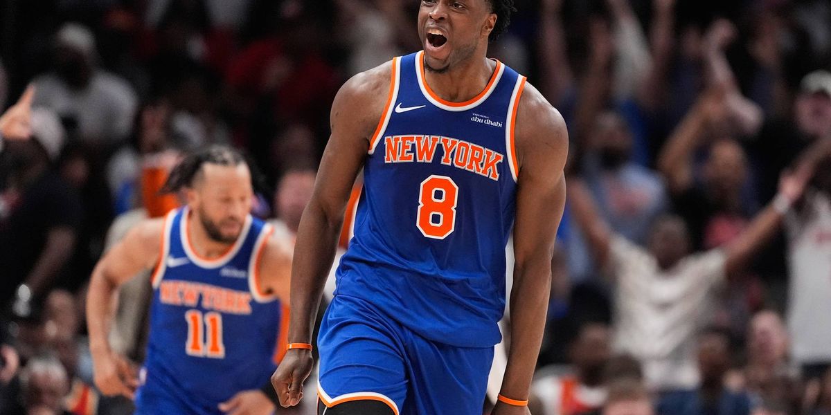 Knicks’ OG Anunoby is out for Game 3 against 76ers with a hamstring strain, is listed as day to day