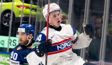 Maple Leafs prospect Tinus Luc Koblar leads Norway to world semis for first time