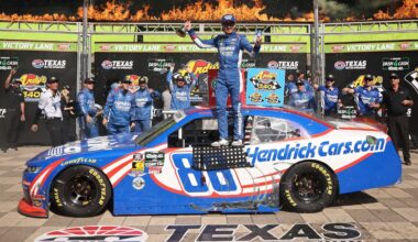 Kyle Larson narrowly wins NASCAR O'Reilly race at Texas