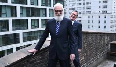 Stephen Colbert, David Letterman Toss CBS Property Off the Roof