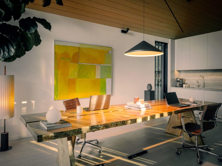 Little Giant Office Interior cabin on Vancouver Island