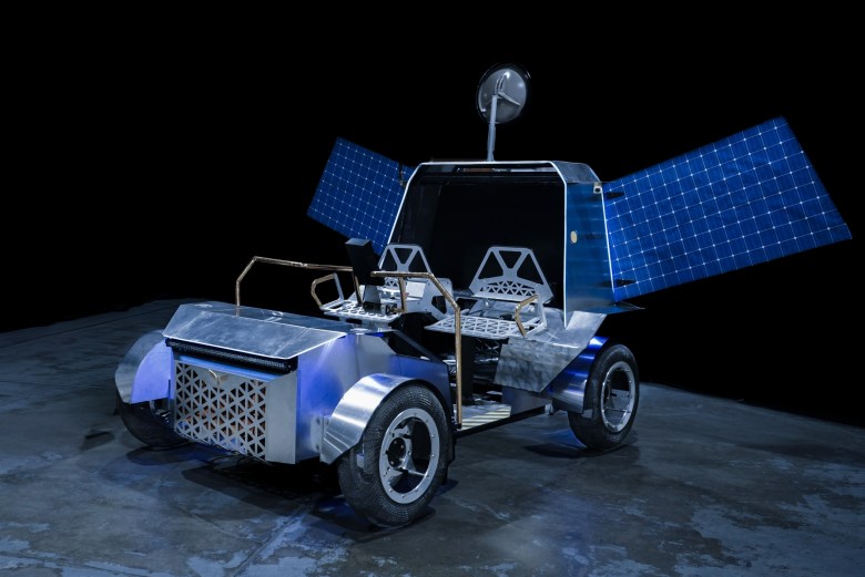A full-scale prototype of Lunar Outpost’s lunar terrain vehicle named Pegasus. Credit: Lunar Outpost.