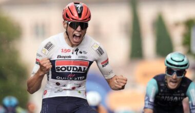Magnier sprints to third stage win at Giro, Vinegegaard protects overall lead
