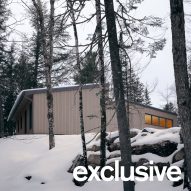 Snowy Quebec house