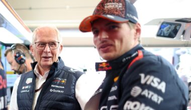 Max Verstappen of the Netherlands and Oracle Red Bull Racing talks with Dr Helmut Marko, Team Consultant of Oracle Red Bull Racing during practice ahead of the F1 Grand Prix of Austria at Red Bull Ring on June 27, 2025 in Spielberg, Austria. (Photo by Mark Thompson/Getty Images) // Getty Images / Red Bull Content Pool