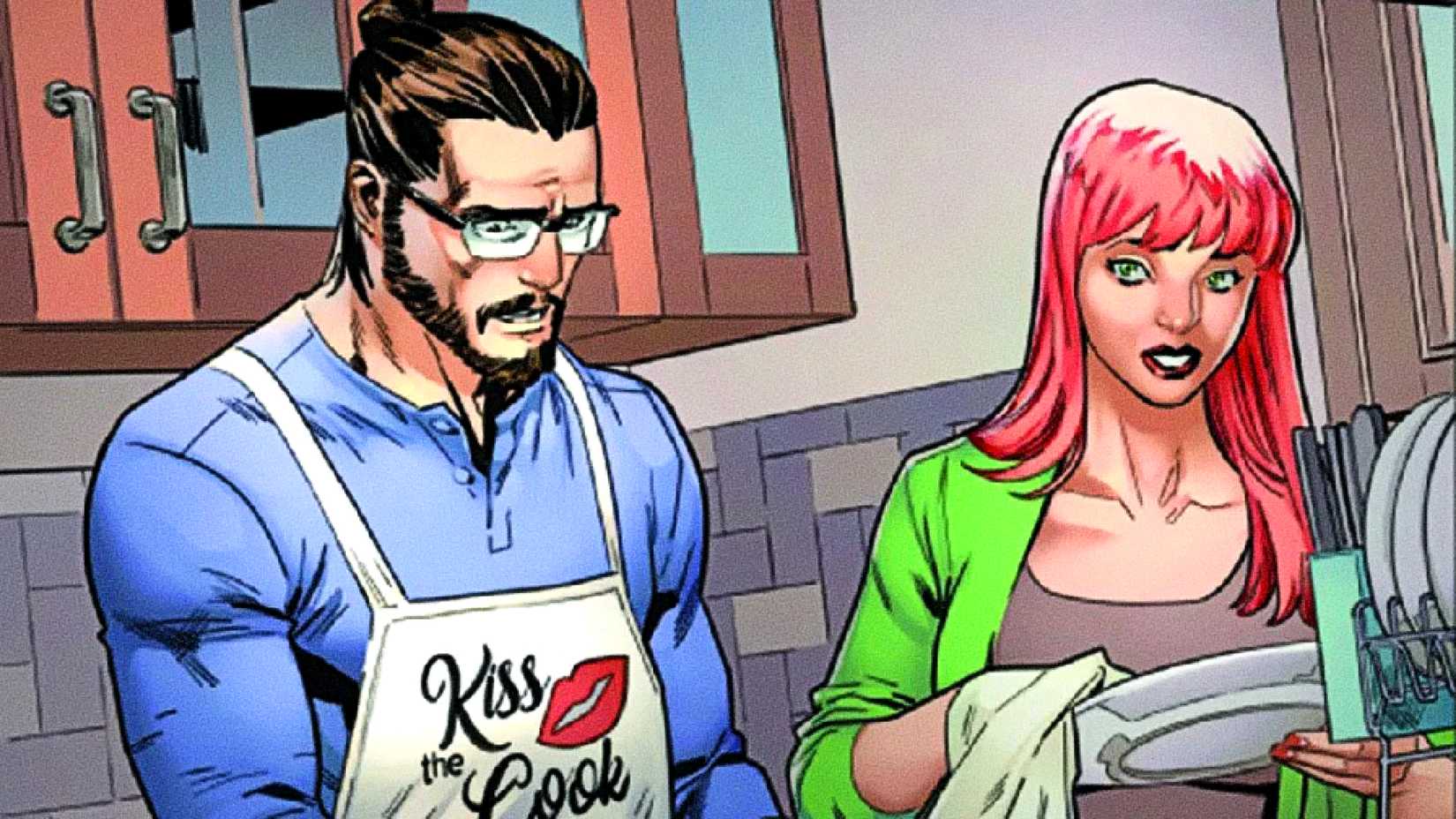 Mary Jane and Paul Rabin wash the dishes together