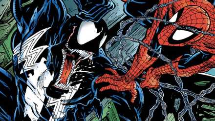 Featured Image: Classic Todd McFarlane versions of Venom (left) and Spider-Man (right) facing off against one another