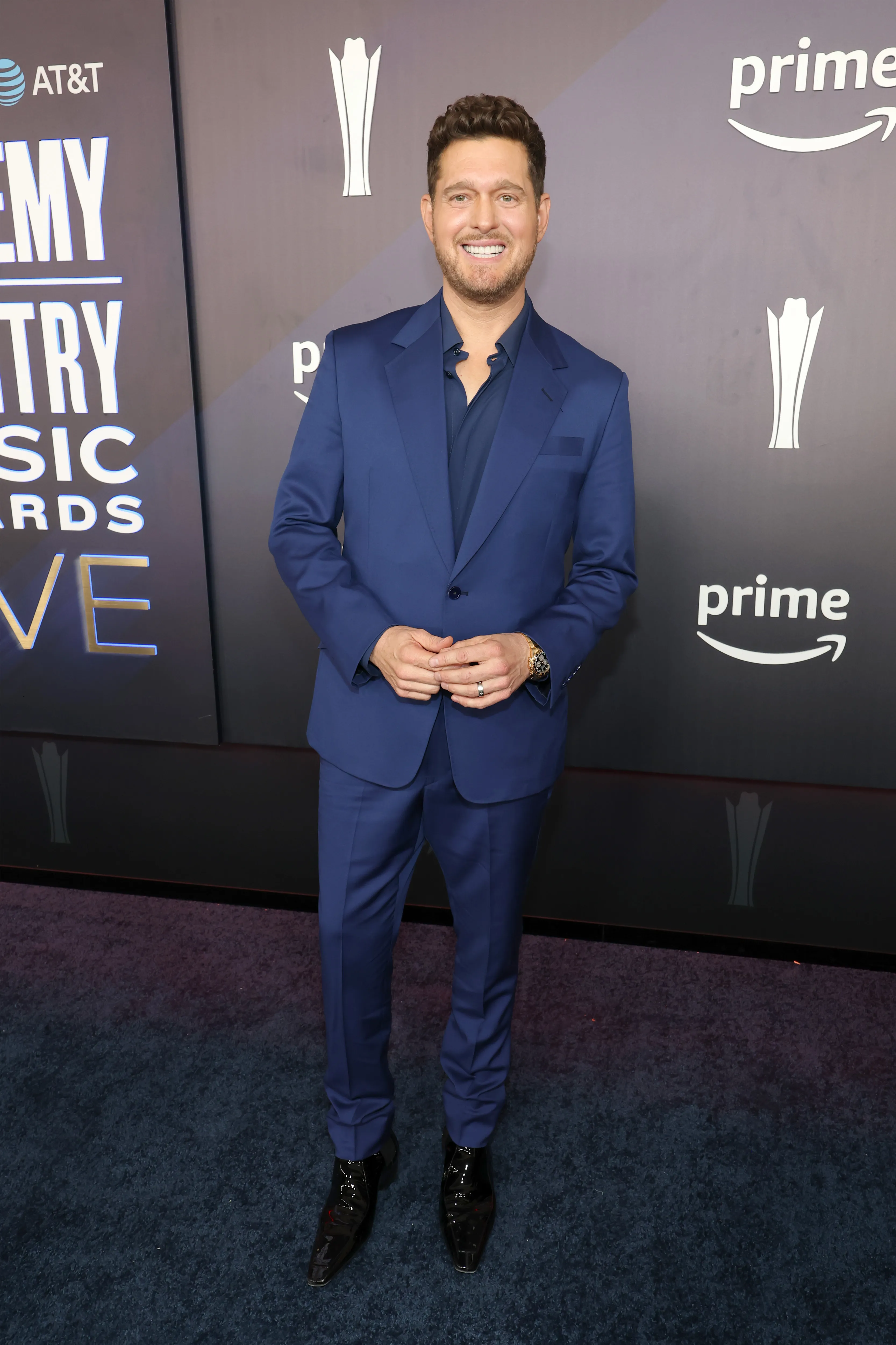 Michael Bublé attends the 61st Academy of Country Music Awards at the MGM Grand Garden Arena in Las Vegas, Nevada 