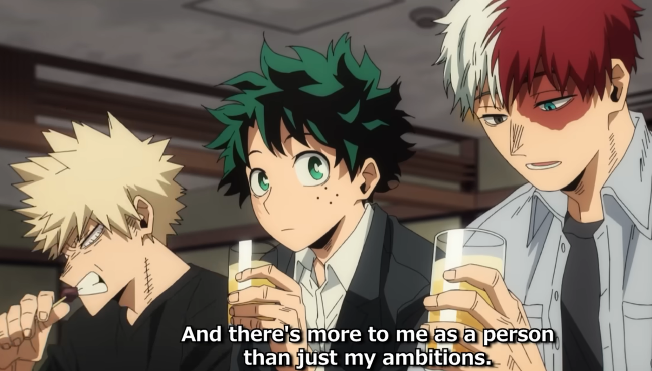 Midoriya Bakugo and Shoto in My Hero Academia More