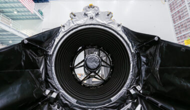 Wide shot, close-up view of Roman's primary mirror