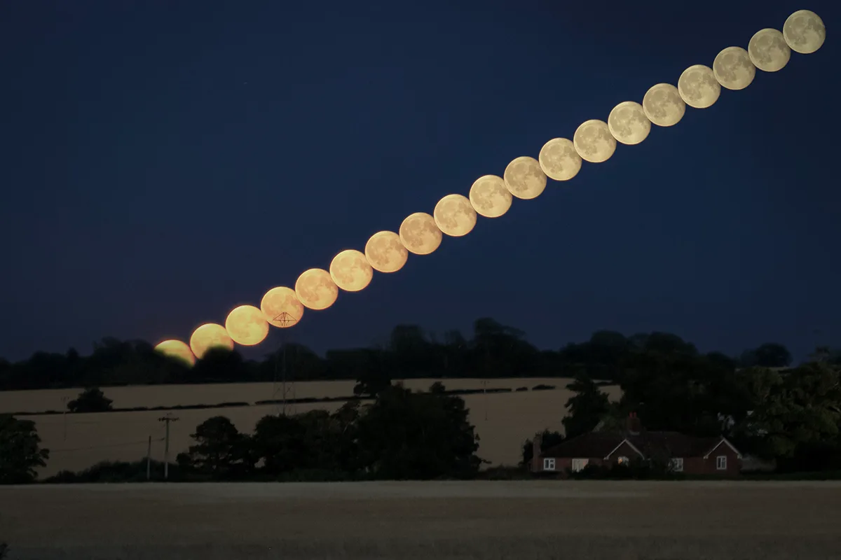 moonrise composite photo