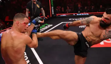 Mike Perry Wins Bloody War With Nate Diaz Due To Stoppage After Two Rounds