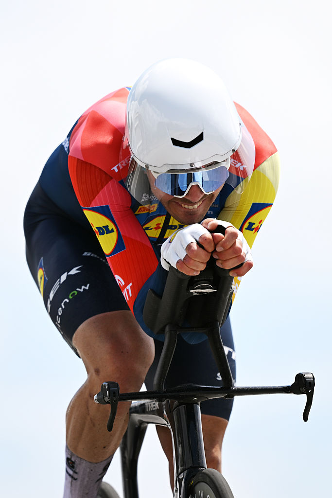 MASSA, ITALY - MAY 19: Max Walscheid of Germany and Team Lidl - Trek competes during the 109th Giro d&amp;apos;Italia 2026, Stage 10 a 42km individual time trial stage from Viareggio to Massa / #UCIWT / on May 19, 2026 in Massa, Italy. (Photo by Dario Belingheri/Getty Images)