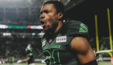 ‘It’ll bring back a lot of memories’: Riders DB Nelson Lokombo looking forward to CFL preseason game in Saskatoon