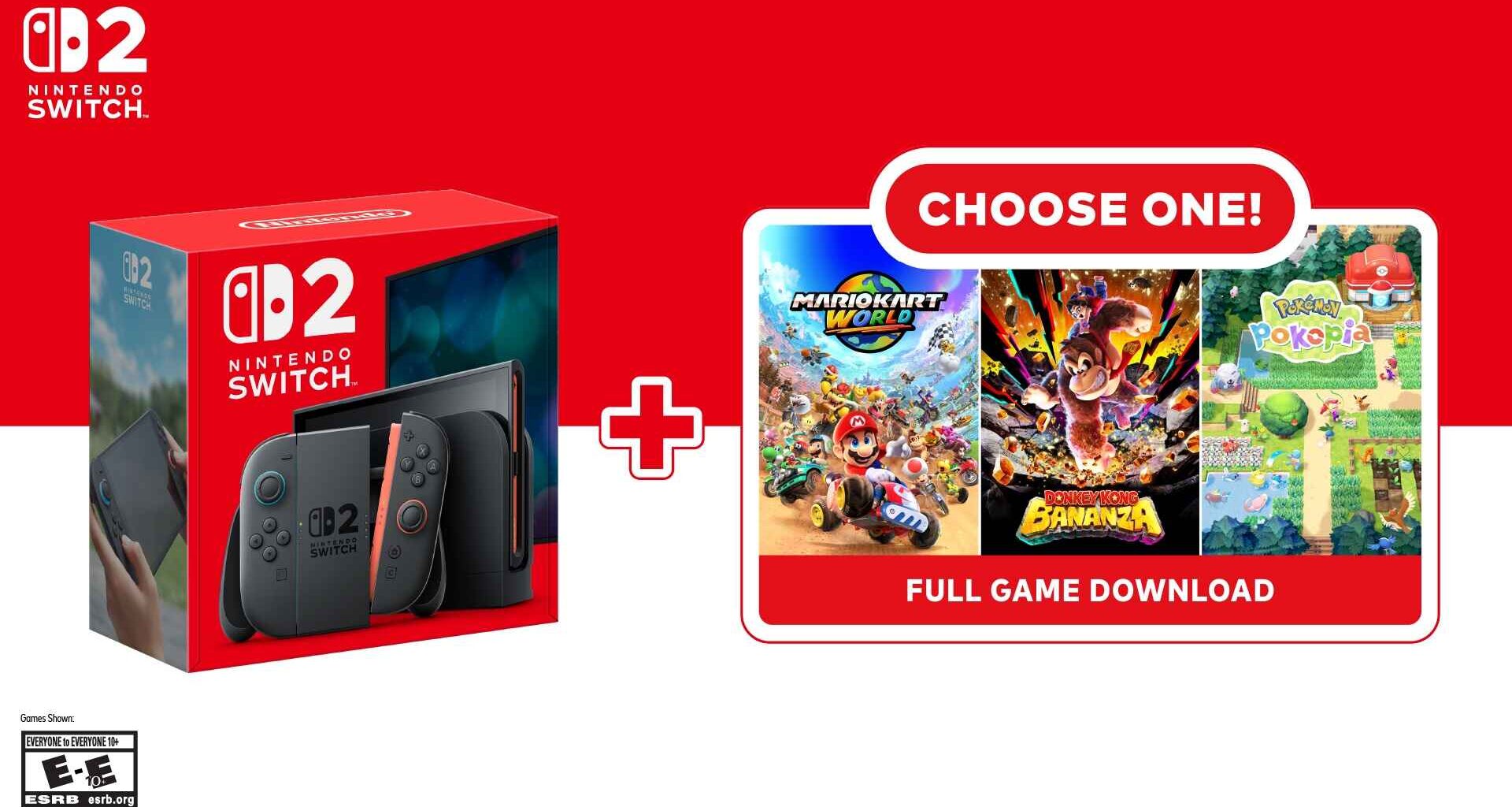 nintendo switch 2 choose your game bundle banner