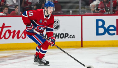 Hutson owns turnover that led to Game 3 OT loss for Canadiens