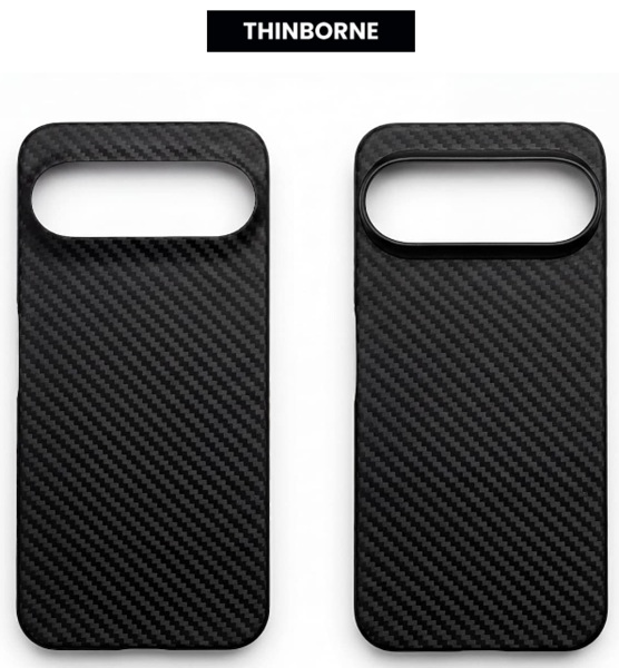 Thinborne shared what its Pixel 11 cases look like early (and without Google's official launch), showing off one case to the right with a slightly wider camera cutout.