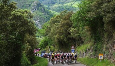 The peloton during stage 7 of the 2026 La Vuelta Femenina. (Photo by Szymon Gruchalski/Getty Images)
