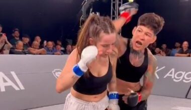 Karate Combat video: Larissa Pacheco scores knockout with skull-smashing elbow