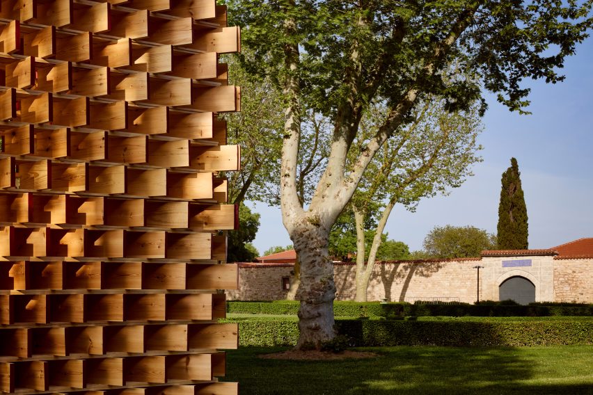 Wall detail of Pavilion of the Moment