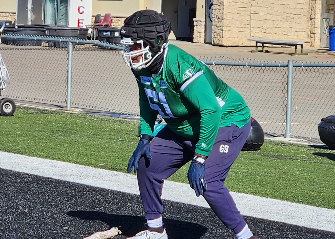Percy Lewis IV brings rare athleticism to Saskatchewan Roughriders despite 380-pound frame