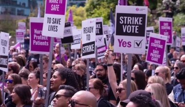 Nurses rally in Vancouver ahead of strike vote