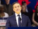 Conservative Leader Pierre Poilievre speaks at the National Conservative Convention in Calgary on Friday, Jan. 30, 2026.