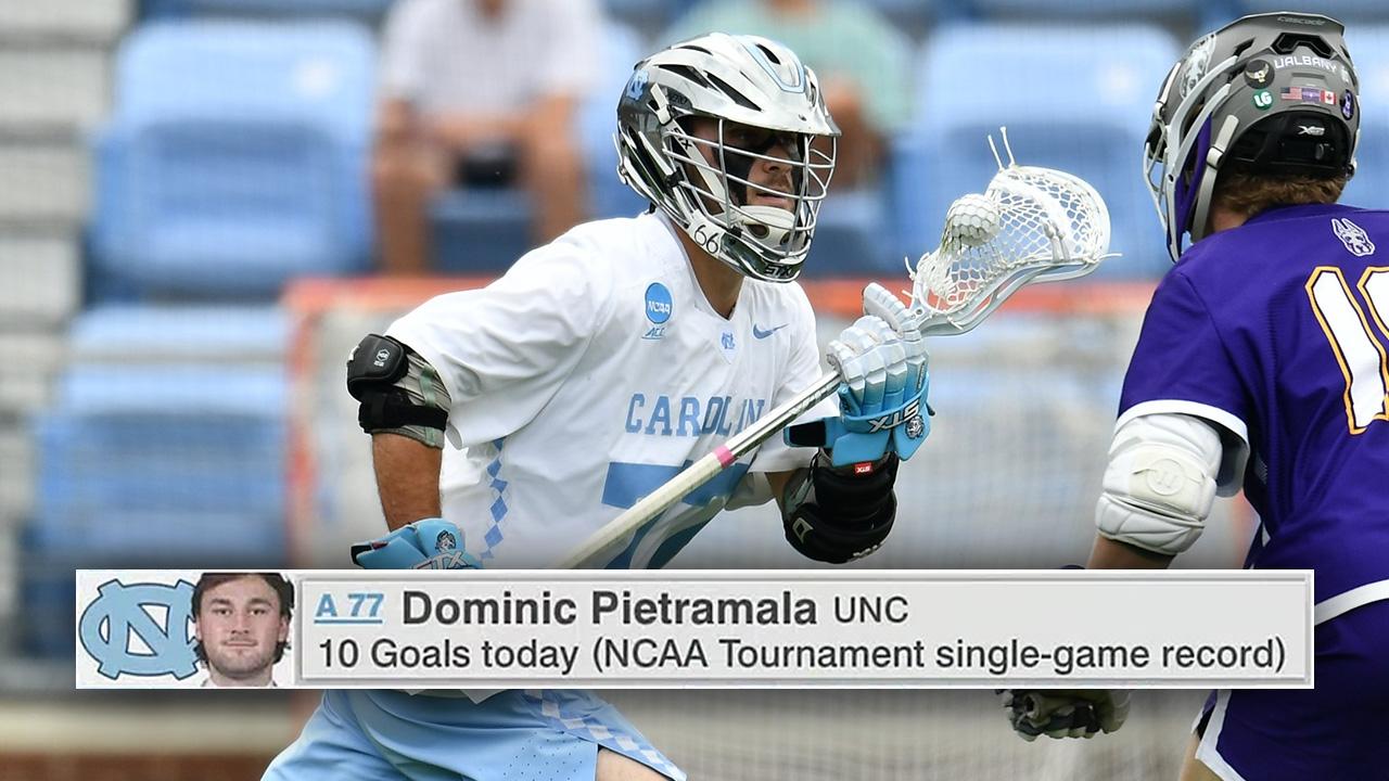UNC's Dominic Pietramala scores NCAA tournament record 10 goals in first round win