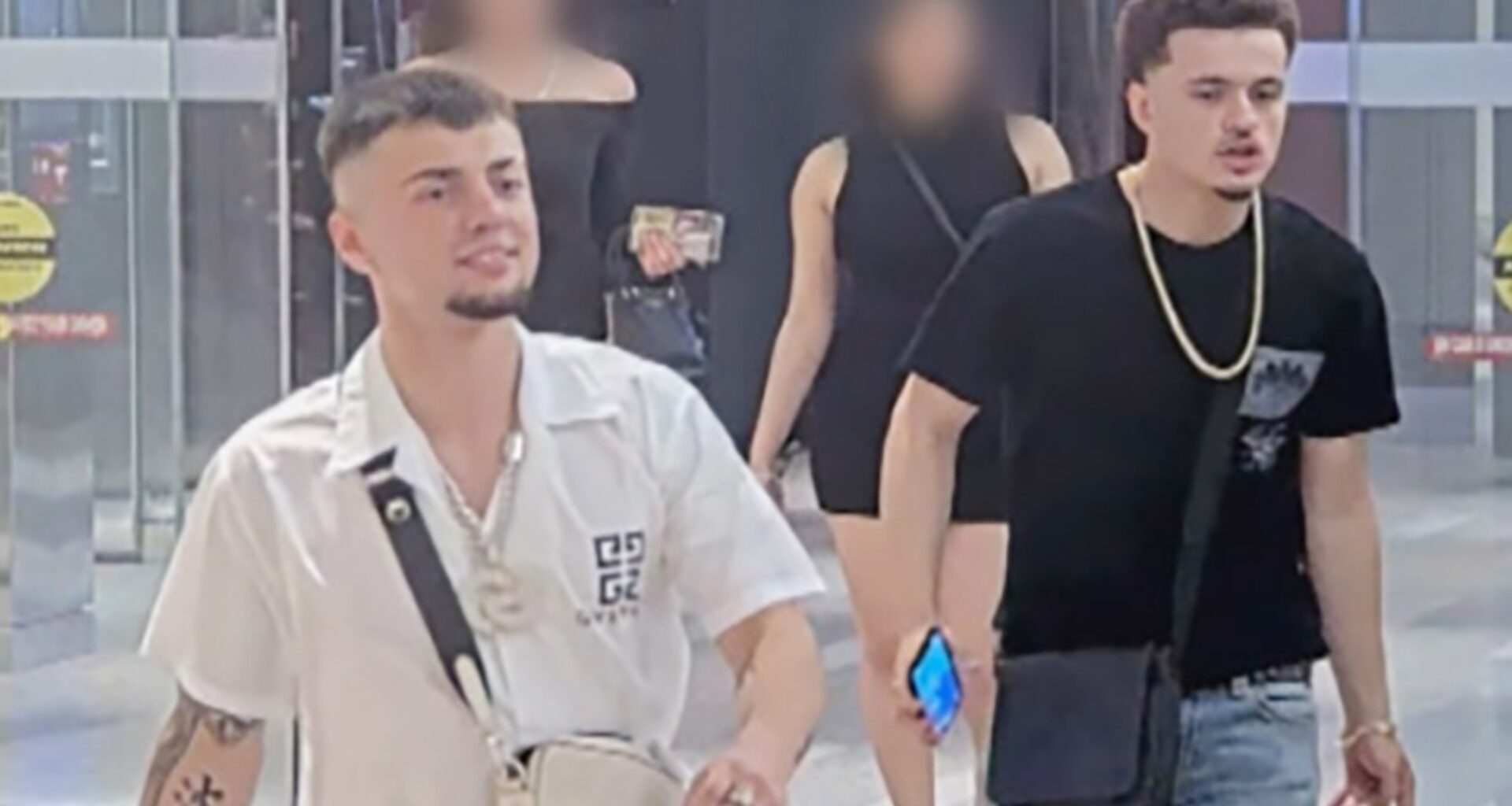 An image recorded at the Montreal Casino of Chad Pinel, left, and Jayden Pinel hours before Conor Patrick O'Loughlin was killed.