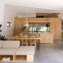 © Simon Whitebread Playfair House / 43 North Architecture - Interior Photography, Kitchen, Wood, Table, Sofa, Lighting, Chair, Countertop