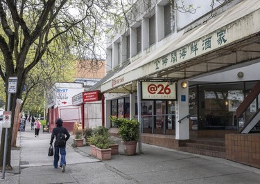 Outside of 26 Viet Cafe on the ground floor and Ocean Goose upstairs.