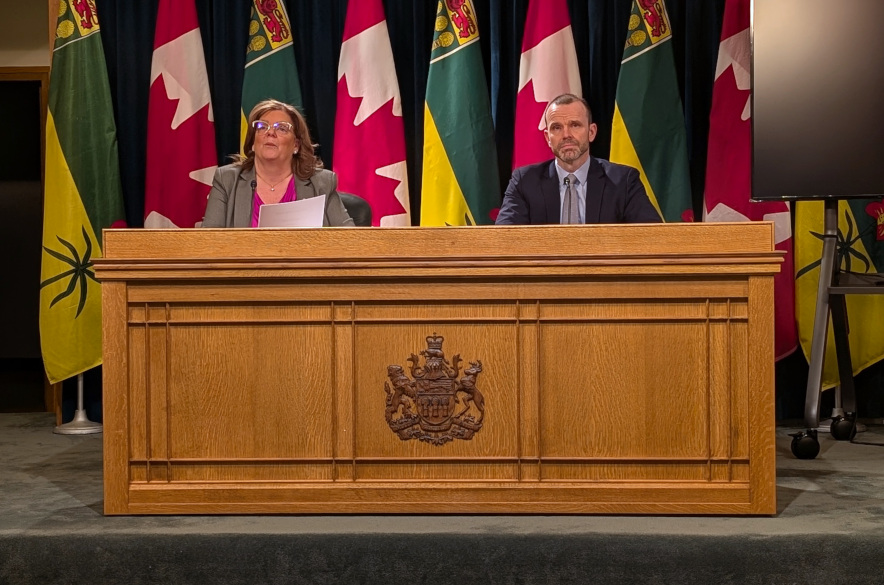 Mental Health and Addictions Minister Lori Carr and SHA COO Derek Miller