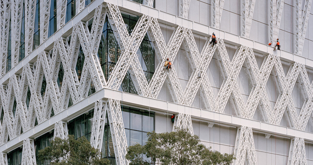 with its intricate exoskeleton, powerhouse parramatta takes shape in sydney