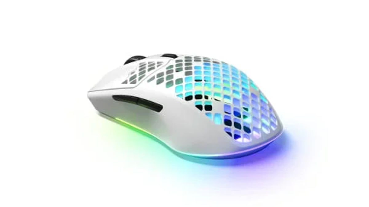 product 1779722039782 SteelSeries Aerox 3 Wireless - Holey RGB Gaming Mouse - Ultra-lightweight Water Resistant Design - 18K DPI TrueMove Air Optical Sensor -Snow